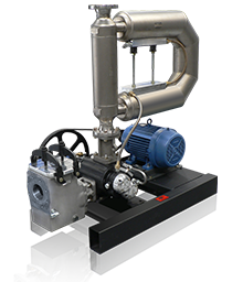 image of complete skid assembly with a Micro Motion® meter, 600R pump and motor