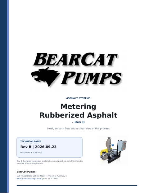 Metering Rubberized Asphalt, Rev B cover