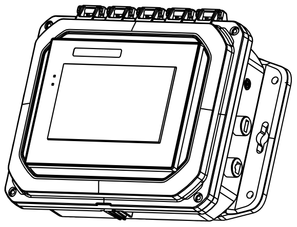 T7 Control enclosure drawing. Screens and enabled modes vary with the installed program.